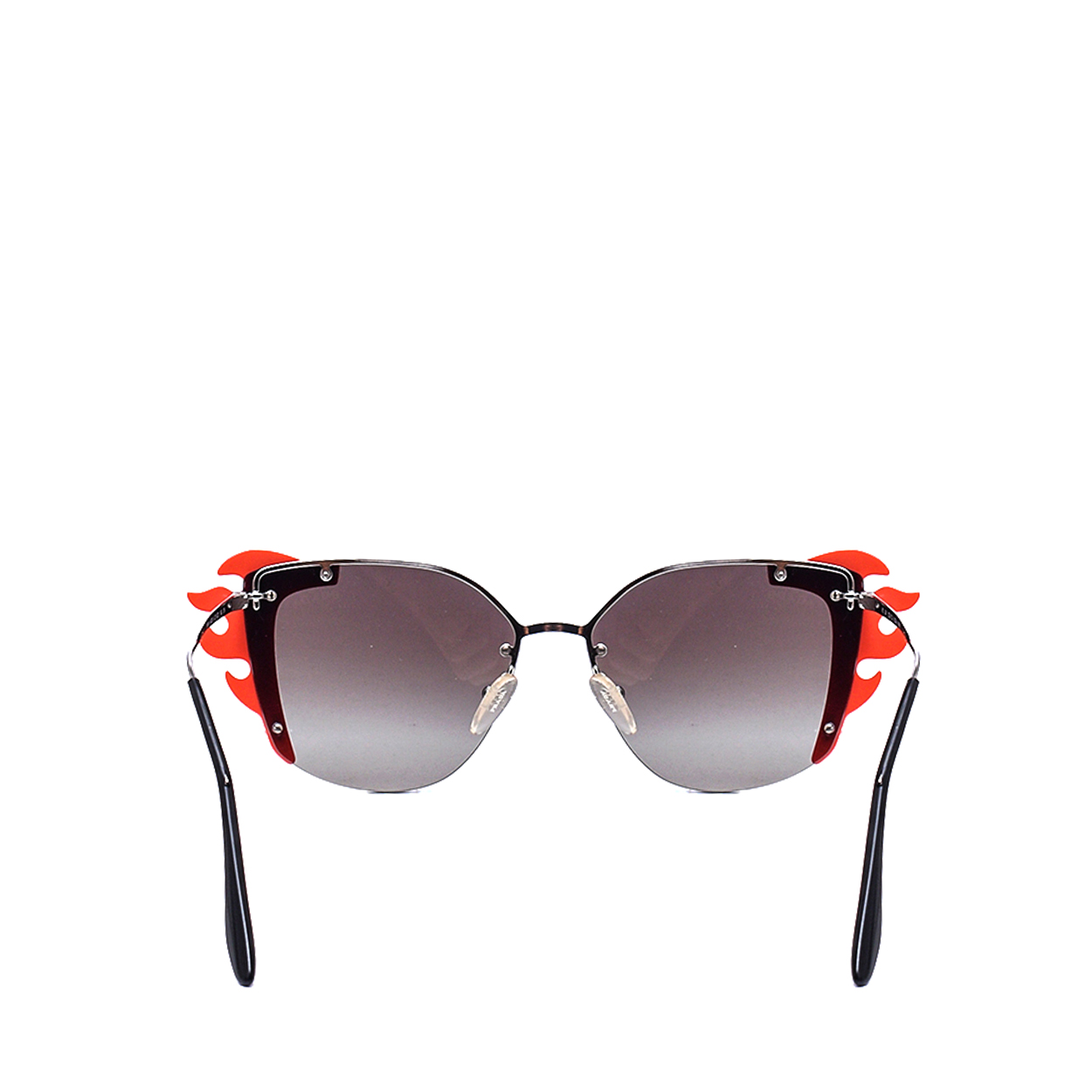 Prada - Black & Red Flame Cat-eye Sunglasses